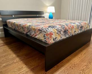 Painted Black Queen Platform Bed