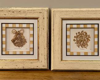 "Marjoram" & "Thyme" Framed Dried Herbs 