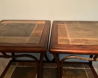 Sent- 2 end tables with matching coffee table