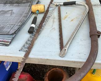 Outside in back of house