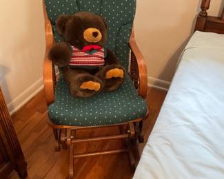 Rocking Chair in bedroom - also has matching stool