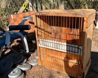 Outside in back of house