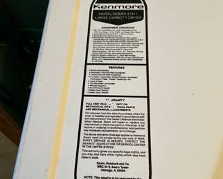 Kenmore gas dryer