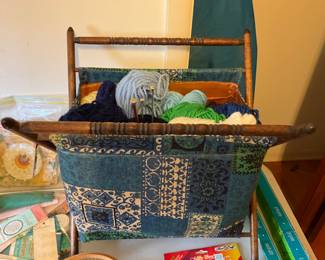 Yarn storage with several skeins of yarn