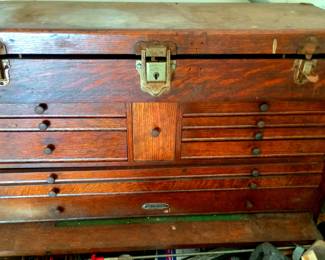 Gerstner & Sons Engineers Instruments Box.  Full of precision gauges and calipers