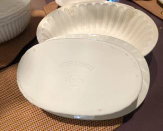 Fine china and daily dinnerware, serving platters, round glass-top table with set of 6 dining chairs, set of matched china cabinets, sideboard, fine glassware, cake stand