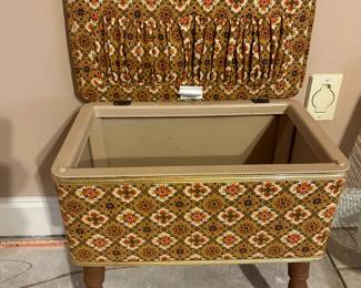vintage storage chest, ottoman
