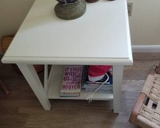 Sturdy white end table