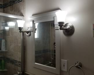 Bath vanity lights & mirror
