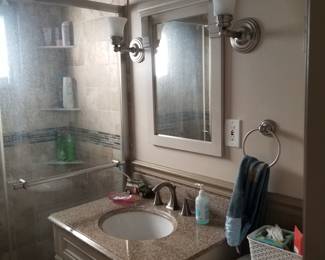 Bath vanity lights & mirror