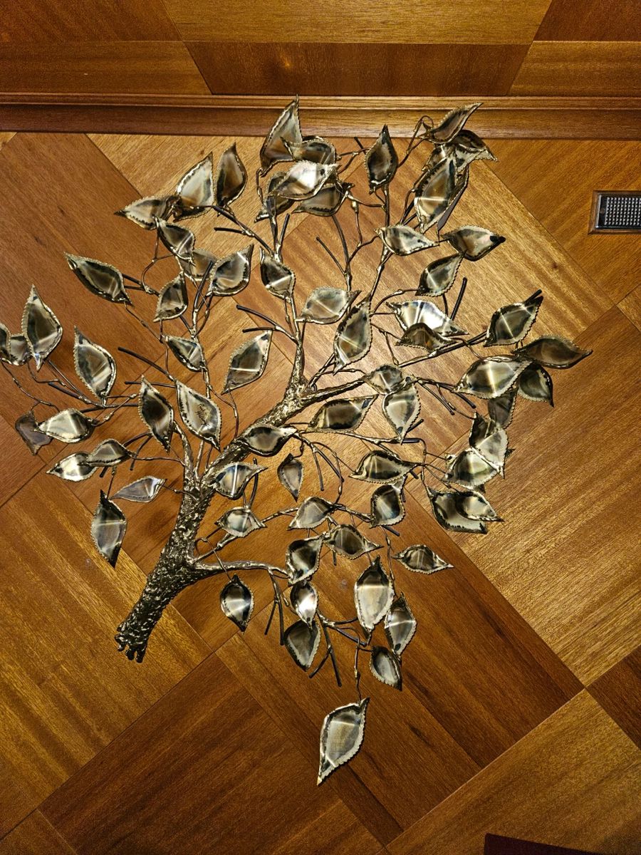 Mid Century Modern Paul D. Wellington Brass Wall Tree!
