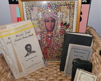Sequin Embellished Our Lady of Czestochowa, Polish Memorabilia!