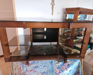 3 Tiered Glass/Wood Display Cabinet!