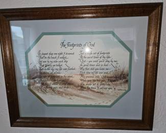 Vtg Home Interior “The Footprints Of God”!
