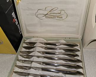Vintage Linmark Stainless Steel Steak Knives!
