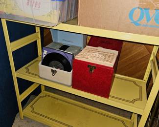 Vintage Yellow Metal Shelf!