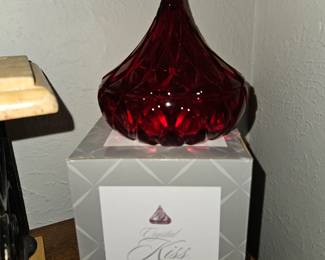Shannon Red Crystal Candy Kiss Dish!
