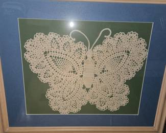Crochet framed butterfly!