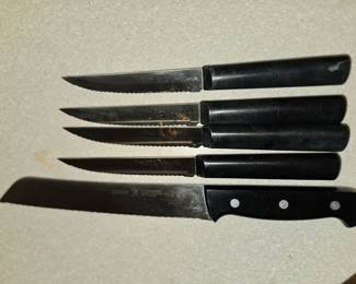 JA Henckels Mikado Steak Knives & Fine Edge 8” German Knife 31467-200!

