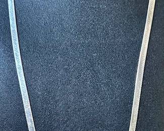 Italy 925 Sterling Silver Herringbone 24" Necklace - Total Weight 16 Grams 