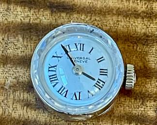 Vintage 14K White Gold Universal Geneve Watch (as Is) 