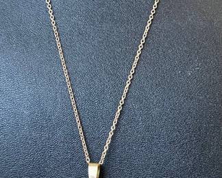 Vintage 12K Gold Filled Large Blue Druzy Quart 28" Necklace 