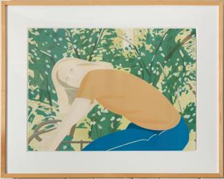 Alex Katz, "Bicyling in Central Park", 106/250, New York Graphic Arts Society, 1982, Lithograph, 22" x 30." 