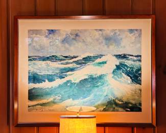 Seascape, Signed, Stanley Woodward, Watercolor, 30" x 22"