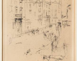 James McNeil Whistler, Etching, 1885, "A Street in London", Cassell & Co., 4.5" x 7"