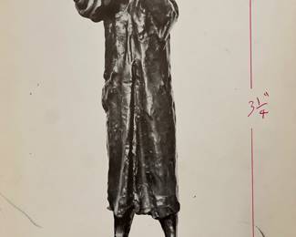 Paul Suttman, Sculpture on base,
(1965 Morris Gallery Press Release photo pictured here.  