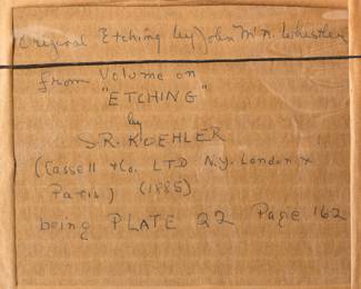 James McNeil Whistler, Etching, (back)
