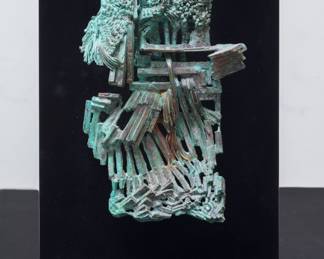 Glen Michaels, Sculpture, Untitled, patinated bronze on acrylic mount, 7" x 5", Purchased from Rubiner Gallery, West Bloomfield.