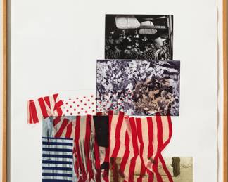 Robert Rauschenberg, "Bazaar", 10/37, ULAE, 1984, Lithograph and Intaglio in 9 colors on Rives BFK paper, 42-1/4" x 29-3/4".