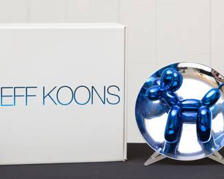 Balloon Dog Blue, #1201/2300, 2002, Porcelain, 10.5" x 10.5", Purchased from Museum of Contemporary Art Los Angeles.