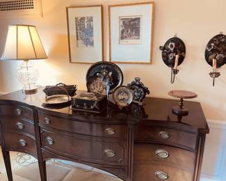 Tole painted and Papier mache pieces