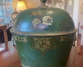 English 19th Century Tole Painted coal hod  