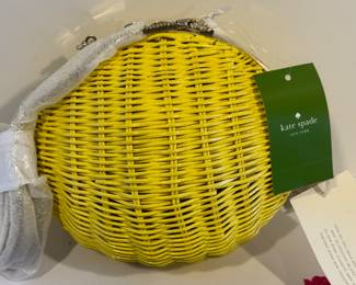 Kate Spade Picnic Perfect Lemon Wicker Purse - NWT