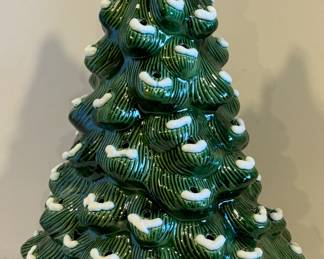 MCM Retro Ceramic Lighted Christmas Tree in working condition. 

Some lights included (not pictured). Measures 17 inches tall. 