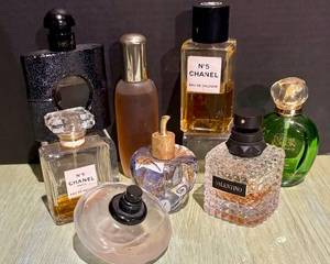 Variety of Fragrances including Chanel #5, Yves Saint Laurent, Valentino and More. Your opportunity to try many wonderful fragrances! All have varied amounts of use.