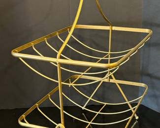 Vintage Mid Century Media Rack, 26" H x 16" W x 12" D. Item in good vintage condition with some wear. 