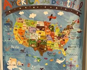 Oopsy Daisy Too Fine Art For Kids, by Leslie Grainger, 21.5" H x 21" W.

Fun print on canvas. 