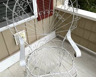 Peacock Vintage Chairs.  We have 5 full size and 2 smaller child size.  