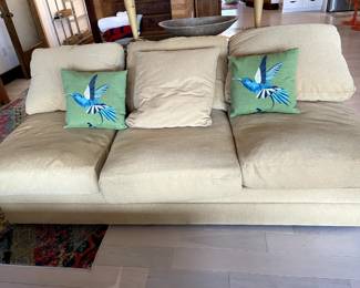 3 Pieces Couch set with Loungers that connect. Soft Yellow and very comfortable.  Must Go!!!!