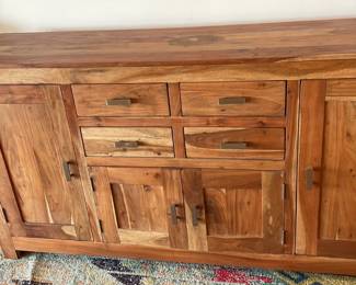 Beautiful solid wood credenza. 