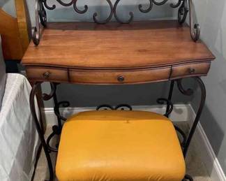 Decorative Desk with Matching Stool