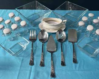 Glass Bowls, Spice Containers, Utensils and More
