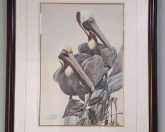 Art LaMay Signed and Numbered Pelican Print
