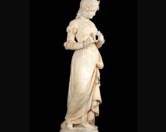 Ferdinando Vichi Carved Alabaster Maiden