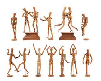 14 Articulated Wood Artist Mannequins