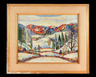 Large Abraham Atlas Landscape Painting